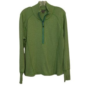 Eddie Bauer Green Half Zip Pullover Size XL